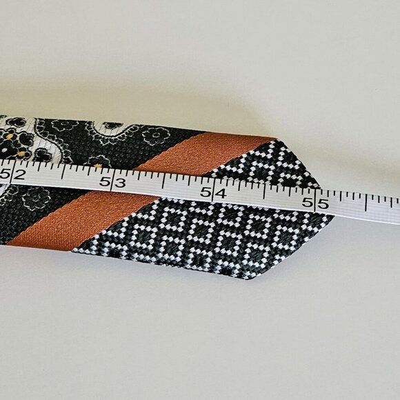 Pierre Cardin Creation Paris Tie Silk Multicolor W4.5 L55" Boho Geo Floral Vtg - Picture 8 of 13